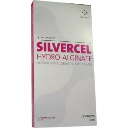SILVERCEL Hydroalginaatverband 10x20 cm, 5 stuks