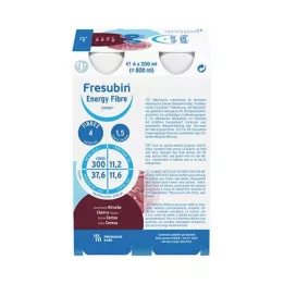 FRESUBIN ENERGY Vezel DRINK Kersen Drinkfles, 4X200 ml