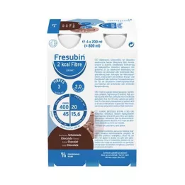 FRESUBIN 2 kcal vezels DRINK Chocolade drinkfles, 4X200 ml