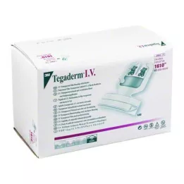 TEGADERM 3M I.V. 5x5,7 cm transparante canule fix.1610, 100 stuks