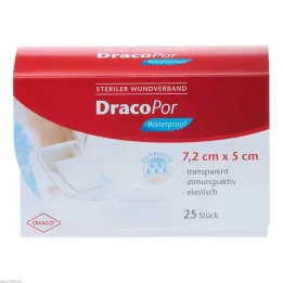 DracoPor waterdicht wondverband 5x7,2 cm steriel, 25 st