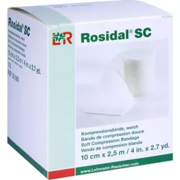 ROSIDAL SC Compressieverband zacht 10 cmx2,5 m, 1 st