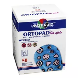ORTOPAD voor meisjes middelgrote oogafsluitingspleisters, 50 stuks