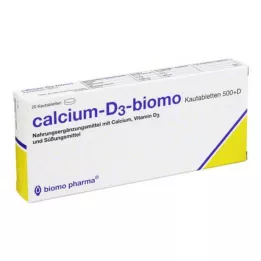 CALCIUM-D3-biomo kauwtabletten 500+D, 20 stuks