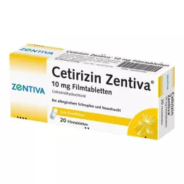 CETIRIZIN Zentiva 10 mg filmomhulde tabletten, 20 stuks