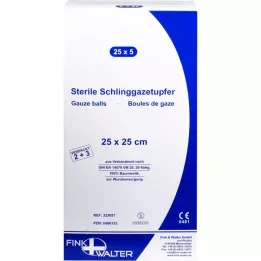 SCHLINGGAZETUPFER 25x25 cm steriel 2+3, 25x5 st