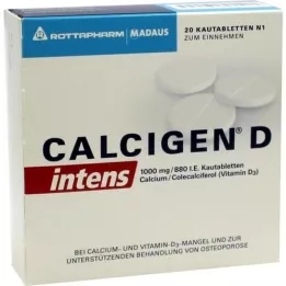 Calcige D Intens 1000 mg / 880 I. E. Kauwtabletten, 20 st