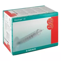 OMNICAN Insulinspr.1 ml U40 M.KAN.0.30x8 mm single, 100x1 st
