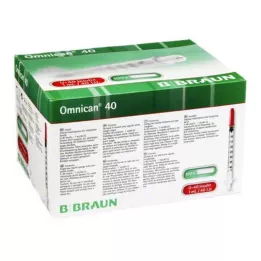 OMNICAN Insulinespuit 1 ml U40 met canule 0,30x12 mm enkel, 100X1 st