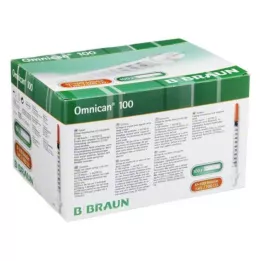 OMNICAN Insulinespuit 1 ml U100 met canule 0,30x8 mm enkel, 100X1 st