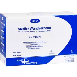 WUNDVERBAND steriel 5x7,2 cm, 100 stuks