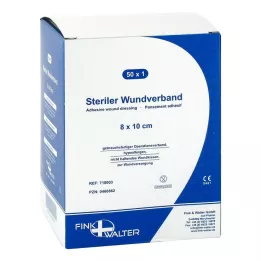 WUNDVERBAND steriel 8x10 cm, 50 stuks