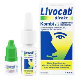 LIVOCAB directe combo 4 ml oogdruppels + 5 ml neusspray, 1 verpakking