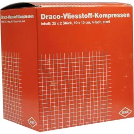 Vlieskompressen 10x10 cm steriel 4-voudig, 25x2 stuks