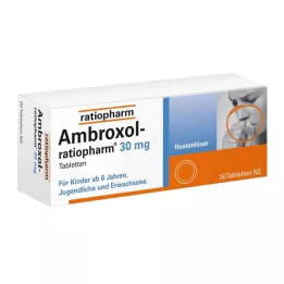 AMBROXOL-ratiopharm 30 mg hoest-slijmoplossende tabletten, 50 stuks