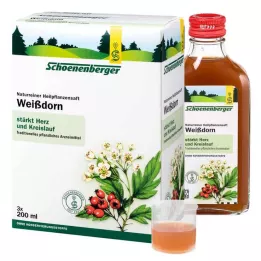 WEISSDORN SAFT Schoenenberger geneeskrachtige plantensappen, 3X200 ml