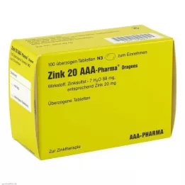ZINK 20 AAA-Pharma Dragees, 100 stuks