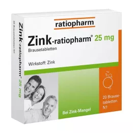 ZINK-RATIOPHARM 25 mg bruistabletten, 20 stuks