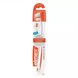 ELMEX interX Caries Protection korte kop tandenborstel medium, 1 st