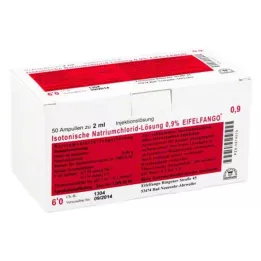 ISOTONISCHE NaCl-oplossing 0,9% Eifelfango Inj.-Lsg., 50X2 ml