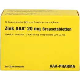 ZINK AAA 20 mg bruisende tabletten, 20 st