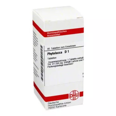 PHYTOLACCA D 1 tabletten, 80 stuks PHYTOLACCA D 1 tabletten, 80 stuks