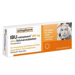 IBU-RATIOPHARM 200 mg acute pijntabletten, filmomhulde tabletten, 10 stuks