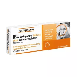 IBU-RATIOPHARM 200 mg acute pijntabletten, filmomhulde tabletten, 20 stuks
