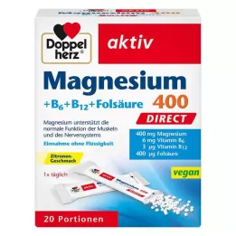 DOPPELHERZ Magnesium+B-vitamines DIRECT Pellets, 20 stuks