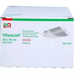 VLIWAZELL Zuiging comprimeert steriel 10x10 cm, 25 st