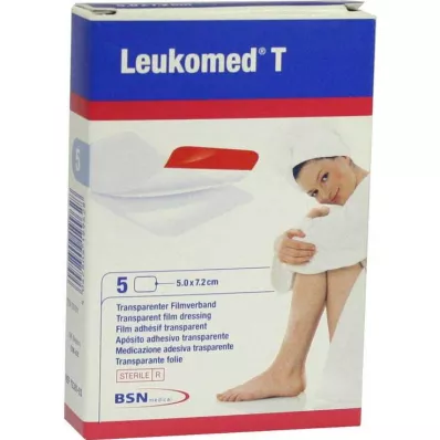 LEUKOMED transparante steriele pleister 5x7,2 cm, 5 stuks