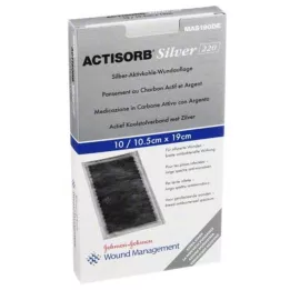 ACTISORB 220 Zilveren 10,5x19 cm steriele kompressen, 10 stuks