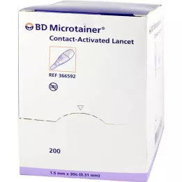 BD MICROTAINER LANZETTE LILA 30 G 1,5 mm, 200 st