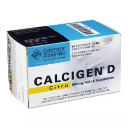 CALCIGEN D Citro 600 mg/400 I.E. kauwtabletten, 50 stuks