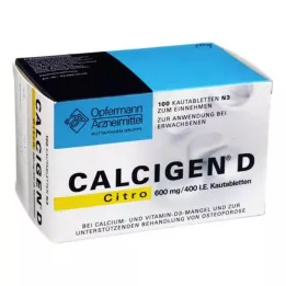 CALCIGEN D Citro 600 mg/400 I.E. kauwtabletten, 100 stuks