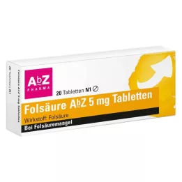 FOLSÄURE AbZ 5 mg tabletten, 20 stuks