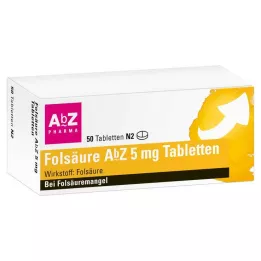 FOLSÄURE AbZ 5 mg tabletten, 50 stuks