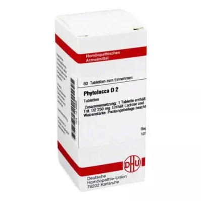 PHYTOLACCA D 2 tabletten, 80 st PHYTOLACCA D 2 tabletten, 80 st
