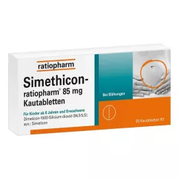 SIMETHICON-ratiopharm 85 mg kauwtabletten, 20 stuks