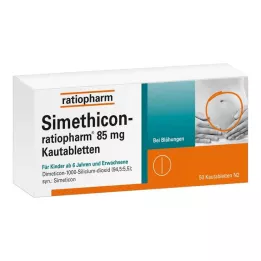 SIMETHICON-ratiopharm 85 mg kauwtabletten, 50 stuks