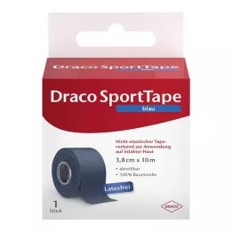 DRACO TAPEVERBAND 3,8 cm x 10 m blauw, 1 stuk