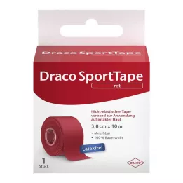 DRACO TAPEVERBAND 3,8 cmx10 m rood, 1 stuk