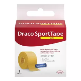 DRACO TAPEVERBAND 3,8 cmx10 m geel, 1 st