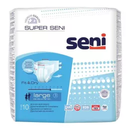 SUPER SENI Incontinentiebroekjes voor volwassenen maat 3 L, 10 stuks