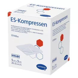 ES-KOMPRESSEN steriel 5x5 cm 8-weg, 25X2 st
