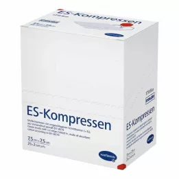 ES-KOMPRESSEN steriel 7,5x7,5 cm 8-weg, 25X2 st