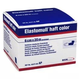 ELASTOMULL haft color 6 cmx20 m bevestigingstape blauw, 1 stuk