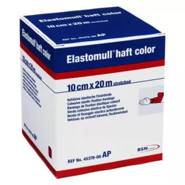 ELASTOMULL haft color 10 cmx20 m fixatief rood, 1 stuk