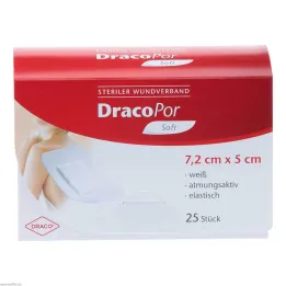 DracoPor Zacht wit wondverband 7,2x5 cm steriel, 25 st