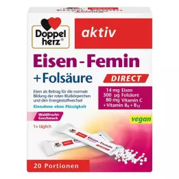 DOPPELHERZ IJzer-Femin DIRECT Pellets, 20 stuks